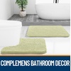 image:imageOLANLY Bathroom Rugs Sets 3 Piece Soft Absorbent Chenille Bath Mats and UShaped Contour Toilet Rug Quick Dry Home Decor Accessories Bath Mat Set for Bathroom 30x2024x1624x20 GreyVanilla