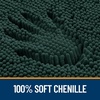 image:imageOLANLY Bathroom Rugs Sets 3 Piece Soft Absorbent Chenille Bath Mats and UShaped Contour Toilet Rug Quick Dry Home Decor Accessories Bath Mat Set for Bathroom 30x2024x1624x20 GreyBlackish Green