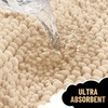 image:imageOLANLY Thick Bathroom Rugs Sets 2 Piece Soft Absorbent Chenille Striped Bath Mats and UShaped Contour Toilet Rug Machine Washable Bath Carpet Home Decor Accessories30x2024x20 GreyBeige