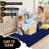 image:imageOLANLY Thick Bathroom Rugs Sets 2 Piece Soft Absorbent Chenille Striped Bath Mats and UShaped Contour Toilet Rug Machine Washable Bath Carpet Home Decor Accessories30x2024x20 GreyNavy