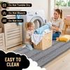 image:imageOLANLY Thick Bathroom Rugs Sets 2 Piece Soft Absorbent Chenille Striped Bath Mats and UShaped Contour Toilet Rug Machine Washable Bath Carpet Home Decor Accessories30x2024x20 GreyGrey