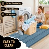 image:imageOLANLY Thick Bathroom Rugs Sets 2 Piece Soft Absorbent Chenille Striped Bath Mats and UShaped Contour Toilet Rug Machine Washable Bath Carpet Home Decor Accessories30x2024x20 GreyAiry Blue