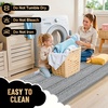 image:imageOLANLY Thick Bathroom Rugs Sets 2 Piece Soft Absorbent Chenille Striped Bath Mats and UShaped Contour Toilet Rug Machine Washable Bath Carpet Home Decor Accessories30x2024x20 GreyLight Grey