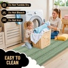 image:imageOLANLY Thick Bathroom Rugs Sets 3 Piece Absorbent Chenille Striped Bath Mats and UShaped Contour Toilet Rug Home Decor Accessories Bath Mat Set for Bathroom 30x2024x1624x20 GreySage Green