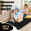 image:imageOLANLY Thick Bathroom Rugs Sets 3 Piece Absorbent Chenille Striped Bath Mats and UShaped Contour Toilet Rug Home Decor Accessories Bath Mat Set for Bathroom 30x2024x1624x20 GreyBlack