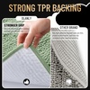 image:imageOLANLY Thick Bathroom Rugs Sets 3 Piece Absorbent Chenille Striped Bath Mats and UShaped Contour Toilet Rug Home Decor Accessories Bath Mat Set for Bathroom 30x2024x1624x20 GreySage Green