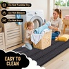 image:imageOLANLY Thick Bathroom Rugs Sets 3 Piece Absorbent Chenille Striped Bath Mats and UShaped Contour Toilet Rug Home Decor Accessories Bath Mat Set for Bathroom 30x2024x1624x20 GreyDark Grey