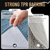 image:imageOLANLY Thick Bathroom Rugs Sets 3 Piece Absorbent Chenille Striped Bath Mats and UShaped Contour Toilet Rug Home Decor Accessories Bath Mat Set for Bathroom 30x2024x1624x20 GreyAiry Blue