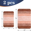 image:imageOLANLY Bathroom Rug Set 2 Piece Soft Absorbent Microfiber Bath Mats and UShaped Contour Toilet Rug NonSlip Machine Wash Dry Plush Shaggy Bath Mats for Bathroom 24x1624x20 GreyOrange
