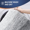image:imageOLANLY Bathroom Rug Set 2 Piece Soft Absorbent Microfiber Bath Mats and UShaped Contour Toilet Rug NonSlip Machine Wash Dry Plush Shaggy Bath Mats for Bathroom 24x1624x20 GreyLight Grey