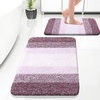 image:imageOLANLY Bathroom Rug Set 2 Piece Soft Absorbent Microfiber Bath Mats and UShaped Contour Toilet Rug NonSlip Machine Wash Dry Plush Shaggy Bath Mats for Bathroom 24x1624x20 GreyMauve