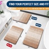 image:imageOLANLY Bathroom Rug Set 2 Piece Soft Absorbent Microfiber Bath Mats and UShaped Contour Toilet Rug NonSlip Machine Wash Dry Plush Shaggy Bath Mats for Bathroom 24x1624x20 GreyBeige