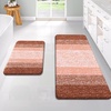image:imageOLANLY Bathroom Rug Set 2 Piece Soft Absorbent Microfiber Bath Mats and UShaped Contour Toilet Rug NonSlip Machine Wash Dry Plush Shaggy Bath Mats for Bathroom 24x1624x20 GreyOrange