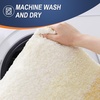 image:imageOLANLY Bathroom Rug Set 2 Piece Soft Absorbent Microfiber Bath Mats and UShaped Contour Toilet Rug NonSlip Machine Wash Dry Plush Shaggy Bath Mats for Bathroom 24x1624x20 GreyLight Yellow