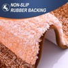 image:imageOLANLY Bathroom Rug Set 2 Piece Soft Absorbent Microfiber Bath Mats and UShaped Contour Toilet Rug NonSlip Machine Wash Dry Plush Shaggy Bath Mats for Bathroom 24x1624x20 GreyOrange