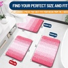 image:imageOLANLY Bathroom Rug Set 2 Piece Soft Absorbent Microfiber Bath Mats and UShaped Contour Toilet Rug NonSlip Machine Wash Dry Plush Shaggy Bath Mats for Bathroom 24x1624x20 GreyPink