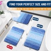 image:imageOLANLY Bathroom Rug Set 2 Piece Soft Absorbent Microfiber Bath Mats and UShaped Contour Toilet Rug NonSlip Machine Wash Dry Plush Shaggy Bath Mats for Bathroom 24x1624x20 GreyLight Royal Blue