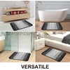 image:imageOLANLY Bathroom Rug Set 2 Piece Soft Absorbent Microfiber Bath Mats and UShaped Contour Toilet Rug NonSlip Machine Wash Dry Plush Shaggy Bath Mats for Bathroom 24x1624x20 GreyBlack