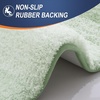 image:imageOLANLY Bathroom Rug Set 2 Piece Soft Absorbent Microfiber Bath Mats and UShaped Contour Toilet Rug NonSlip Machine Wash Dry Plush Shaggy Bath Mats for Bathroom 24x1624x20 GreySage Green