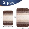 image:imageOLANLY Bathroom Rug Set 2 Piece Soft Absorbent Microfiber Bath Mats and UShaped Contour Toilet Rug NonSlip Machine Wash Dry Plush Shaggy Bath Mats for Bathroom 24x1624x20 GreyBrown
