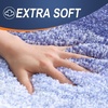 image:imageOLANLY Bathroom Rug Set 2 Piece Soft Absorbent Microfiber Bath Mats and UShaped Contour Toilet Rug NonSlip Machine Wash Dry Plush Shaggy Bath Mats for Bathroom 24x1624x20 GreyBlueviolet