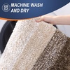 image:imageOLANLY Bathroom Rug Set 2 Piece Soft Absorbent Microfiber Bath Mats and UShaped Contour Toilet Rug NonSlip Machine Wash Dry Plush Shaggy Bath Mats for Bathroom 24x1624x20 GreyLight Brown