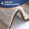 image:imageOLANLY Bathroom Rug Set 2 Piece Soft Absorbent Microfiber Bath Mats and UShaped Contour Toilet Rug NonSlip Machine Wash Dry Plush Shaggy Bath Mats for Bathroom 24x1624x20 GreyLight Brown