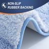 image:imageOLANLY Bathroom Rug Set 2 Piece Soft Absorbent Microfiber Bath Mats and UShaped Contour Toilet Rug NonSlip Machine Wash Dry Plush Shaggy Bath Mats for Bathroom 24x1624x20 GreyLight Blue