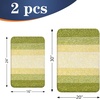 image:imageOLANLY Bathroom Rug Set 2 Piece Soft Absorbent Microfiber Bath Mats and UShaped Contour Toilet Rug NonSlip Machine Wash Dry Plush Shaggy Bath Mats for Bathroom 24x1624x20 GreyOlive Green