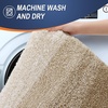 image:imageOLANLY Bathroom Rug Set 2 Piece Soft Absorbent Microfiber Bath Mats and UShaped Contour Toilet Rug NonSlip Machine Wash Dry Plush Shaggy Bath Mats for Bathroom 24x1624x20 GreyTan