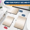 image:imageOLANLY Bathroom Rug Set 2 Piece Soft Absorbent Microfiber Bath Mats and UShaped Contour Toilet Rug NonSlip Machine Wash Dry Plush Shaggy Bath Mats for Bathroom 24x1624x20 GreyLight Beige