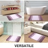 image:imageOLANLY Bathroom Rug Set 2 Piece Soft Absorbent Microfiber Bath Mats and UShaped Contour Toilet Rug NonSlip Machine Wash Dry Plush Shaggy Bath Mats for Bathroom 24x1624x20 GreyMauve
