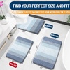 image:imageOLANLY Bathroom Rug Set 2 Piece Soft Absorbent Microfiber Bath Mats and UShaped Contour Toilet Rug NonSlip Machine Wash Dry Plush Shaggy Bath Mats for Bathroom 24x1624x20 GreyBlue