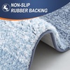 image:imageOLANLY Bathroom Rug Set 2 Piece Soft Absorbent Microfiber Bath Mats and UShaped Contour Toilet Rug NonSlip Machine Wash Dry Plush Shaggy Bath Mats for Bathroom 24x1624x20 GreyBlue