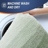 image:imageOLANLY Bathroom Rug Set 2 Piece Soft Absorbent Microfiber Bath Mats and UShaped Contour Toilet Rug NonSlip Machine Wash Dry Plush Shaggy Bath Mats for Bathroom 24x1624x20 GreySage Green