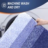 image:imageOLANLY Bathroom Rug Set 2 Piece Soft Absorbent Microfiber Bath Mats and UShaped Contour Toilet Rug NonSlip Machine Wash Dry Plush Shaggy Bath Mats for Bathroom 24x1624x20 GreyBlueviolet