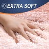 image:imageOLANLY Bathroom Rug Set 2 Piece Soft Absorbent Microfiber Bath Mats and UShaped Contour Toilet Rug NonSlip Machine Wash Dry Plush Shaggy Bath Mats for Bathroom 24x1624x20 GreyPeach