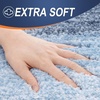 image:imageOLANLY Bathroom Rug Set 2 Piece Soft Absorbent Microfiber Bath Mats and UShaped Contour Toilet Rug NonSlip Machine Wash Dry Plush Shaggy Bath Mats for Bathroom 24x1624x20 GreyBlue