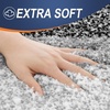 image:imageOLANLY Bathroom Rug Set 2 Piece Soft Absorbent Microfiber Bath Mats and UShaped Contour Toilet Rug NonSlip Machine Wash Dry Plush Shaggy Bath Mats for Bathroom 24x1624x20 GreyBlack