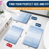 image:imageOLANLY Bathroom Rug Set 2 Piece Soft Absorbent Microfiber Bath Mats and UShaped Contour Toilet Rug NonSlip Machine Wash Dry Plush Shaggy Bath Mats for Bathroom 24x1624x20 GreyLight Blue