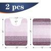 image:imageOLANLY Bathroom Rug Set 2 Piece Soft Absorbent Microfiber Bath Mats and UShaped Contour Toilet Rug NonSlip Machine Wash Dry Plush Shaggy Bath Mats for Bathroom 24x1624x20 GreyMauve