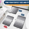 image:imageOLANLY Bathroom Rug Set 2 Piece Soft Absorbent Microfiber Bath Mats and UShaped Contour Toilet Rug NonSlip Machine Wash Dry Plush Shaggy Bath Mats for Bathroom 24x1624x20 GreyGrey