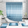 image:imageOLANLY Bathroom Rug Set 2 Piece Soft Absorbent Microfiber Bath Mats and UShaped Contour Toilet Rug NonSlip Machine Wash Dry Plush Shaggy Bath Mats for Bathroom 24x1624x20 GreyPeacock Blue