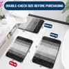 image:imageOLANLY Bathroom Rug Set 2 Piece Soft Absorbent Microfiber Bath Mats and UShaped Contour Toilet Rug NonSlip Machine Wash Dry Plush Shaggy Bath Mats for Bathroom 24x1624x20 GreyBlack