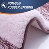 image:imageOLANLY Bathroom Rug Set 2 Piece Soft Absorbent Microfiber Bath Mats and UShaped Contour Toilet Rug NonSlip Machine Wash Dry Plush Shaggy Bath Mats for Bathroom 24x1624x20 GreyMauve