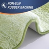 image:imageOLANLY Bathroom Rug Set 2 Piece Soft Absorbent Microfiber Bath Mats and UShaped Contour Toilet Rug NonSlip Machine Wash Dry Plush Shaggy Bath Mats for Bathroom 24x1624x20 GreyMustard Yellow