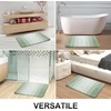 image:imageOLANLY Bathroom Rug Set 2 Piece Soft Absorbent Microfiber Bath Mats and UShaped Contour Toilet Rug NonSlip Machine Wash Dry Plush Shaggy Bath Mats for Bathroom 24x1624x20 GreySage Green