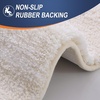 image:imageOLANLY Bathroom Rug Set 2 Piece Soft Absorbent Microfiber Bath Mats and UShaped Contour Toilet Rug NonSlip Machine Wash Dry Plush Shaggy Bath Mats for Bathroom 24x1624x20 GreyLight Beige