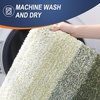 image:imageOLANLY Bathroom Rug Set 2 Piece Soft Absorbent Microfiber Bath Mats and UShaped Contour Toilet Rug NonSlip Machine Wash Dry Plush Shaggy Bath Mats for Bathroom 24x1624x20 GreyDark Green