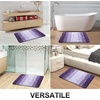 image:imageOLANLY Bathroom Rug Set 2 Piece Soft Absorbent Microfiber Bath Mats and UShaped Contour Toilet Rug NonSlip Machine Wash Dry Plush Shaggy Bath Mats for Bathroom 24x1624x20 GreyViolet